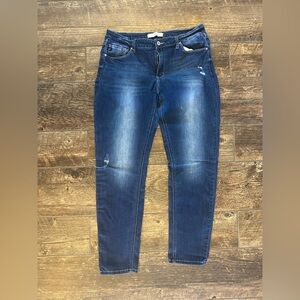 Kancan Indigo Women's Cropped Skinny Jeans‎